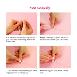 24 pcs Press On Nails Glazed Donut