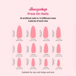 24 pcs Press On Nails Polka Dots