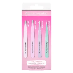 4 Piece Combination Tweezer Set Pastels