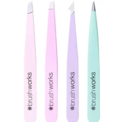 4 Piece Combination Tweezer Set Pastels