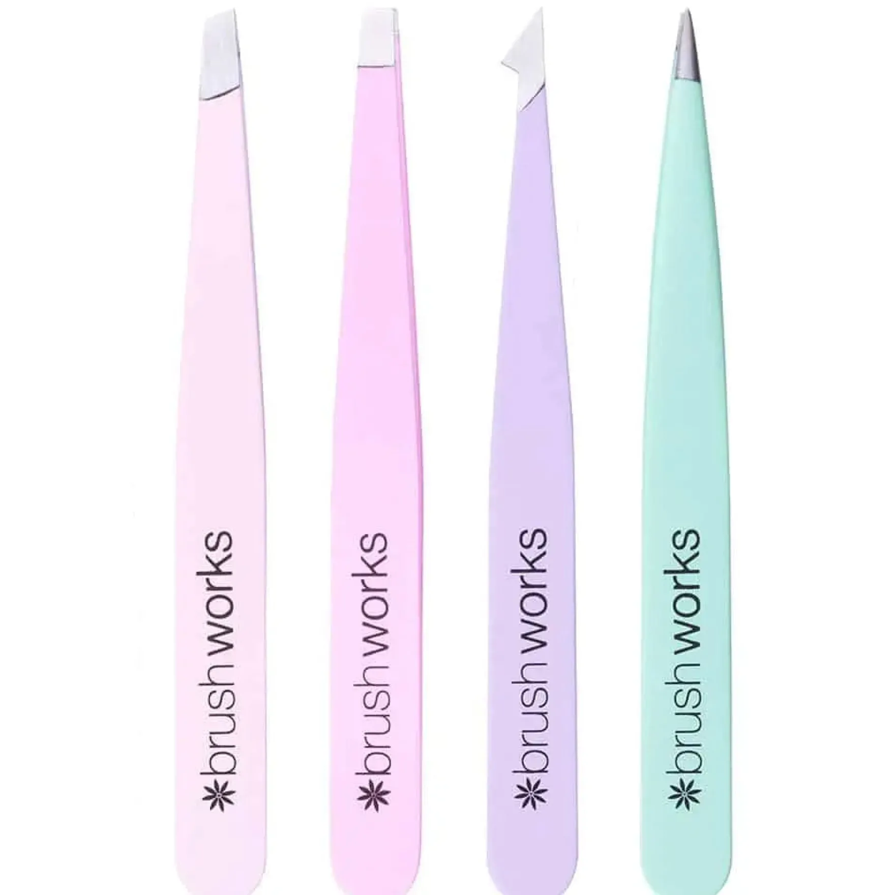4 Piece Combination Tweezer Set Pastels