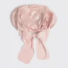 Adjustable Oversized Satin Bonnet Blush