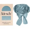 Adjustable Oversized Satin Bonnet Haze Blue