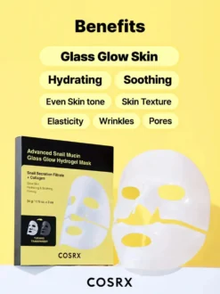 Advanced Snail Mucin Glass Glow Hydrogel Mask 1 pc