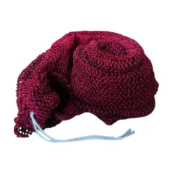 African Net Sponge Sapo Burgundy Red