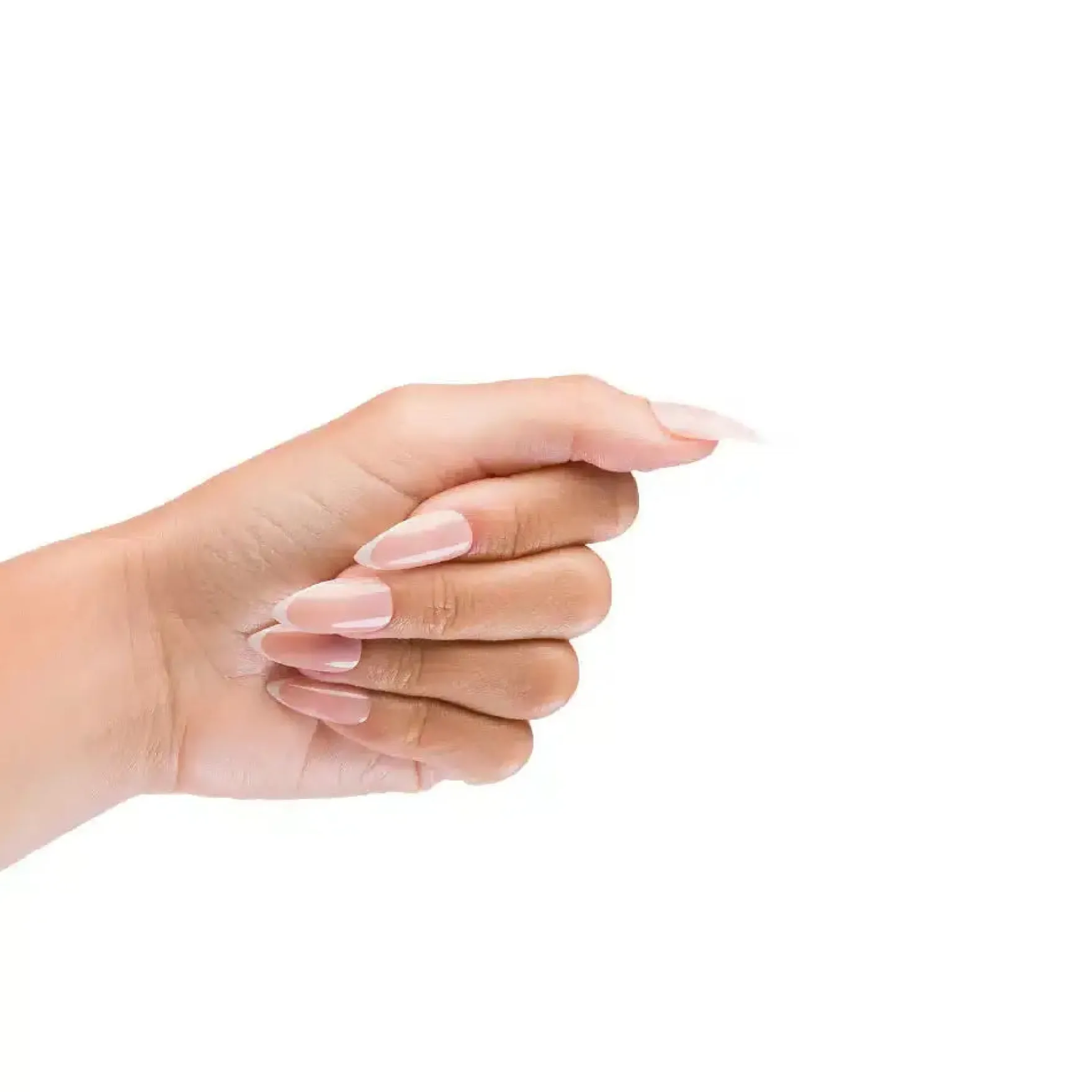Almond Glossy French Nails