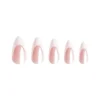 Almond Natural French Glaze Nails