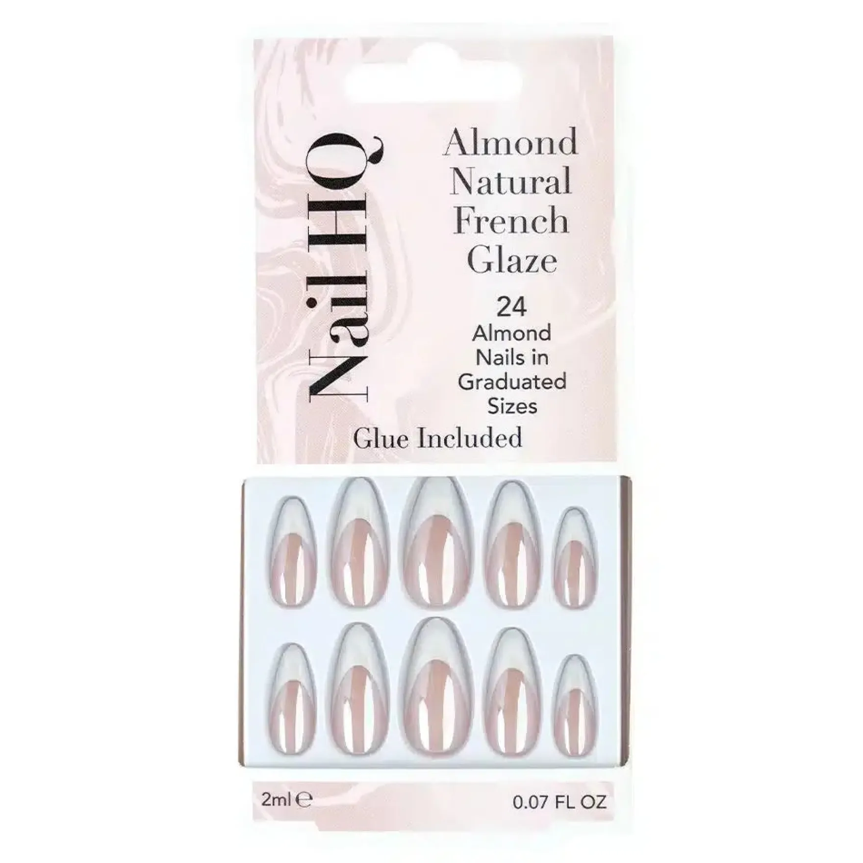 Almond Natural French Glaze Nails