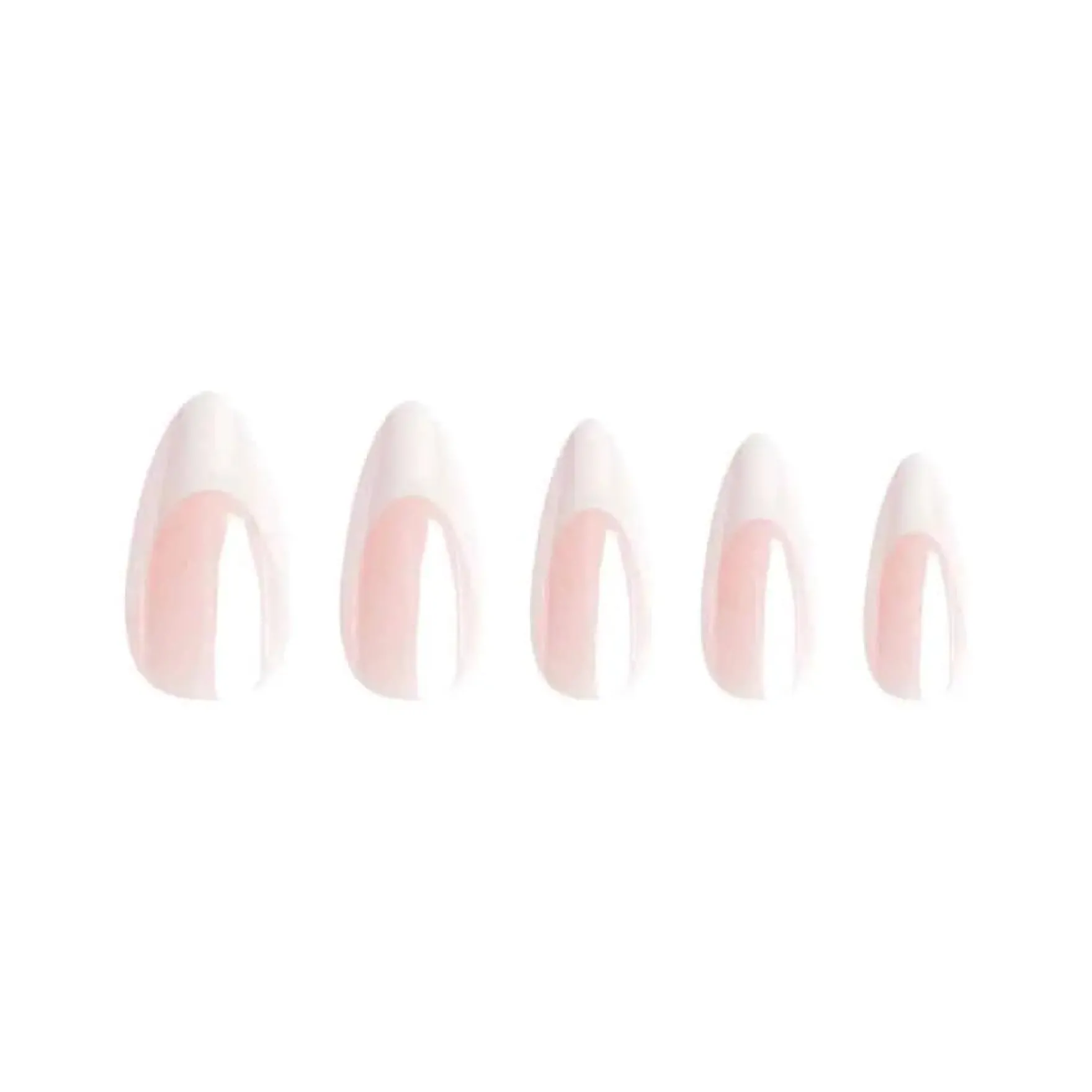 Almond Pink French Glaze Nails
