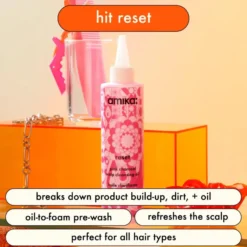 Amika Reset Pink Charcoal Scalp Cleansing Oil