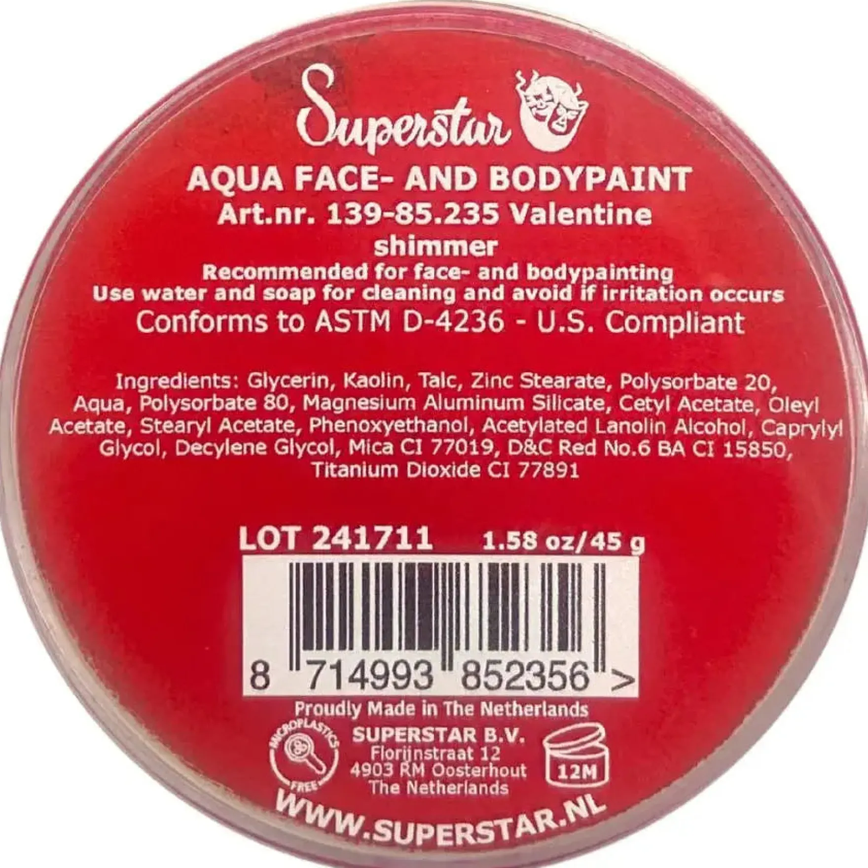 Aqua Face & Bodypaint Shimmer Valentine