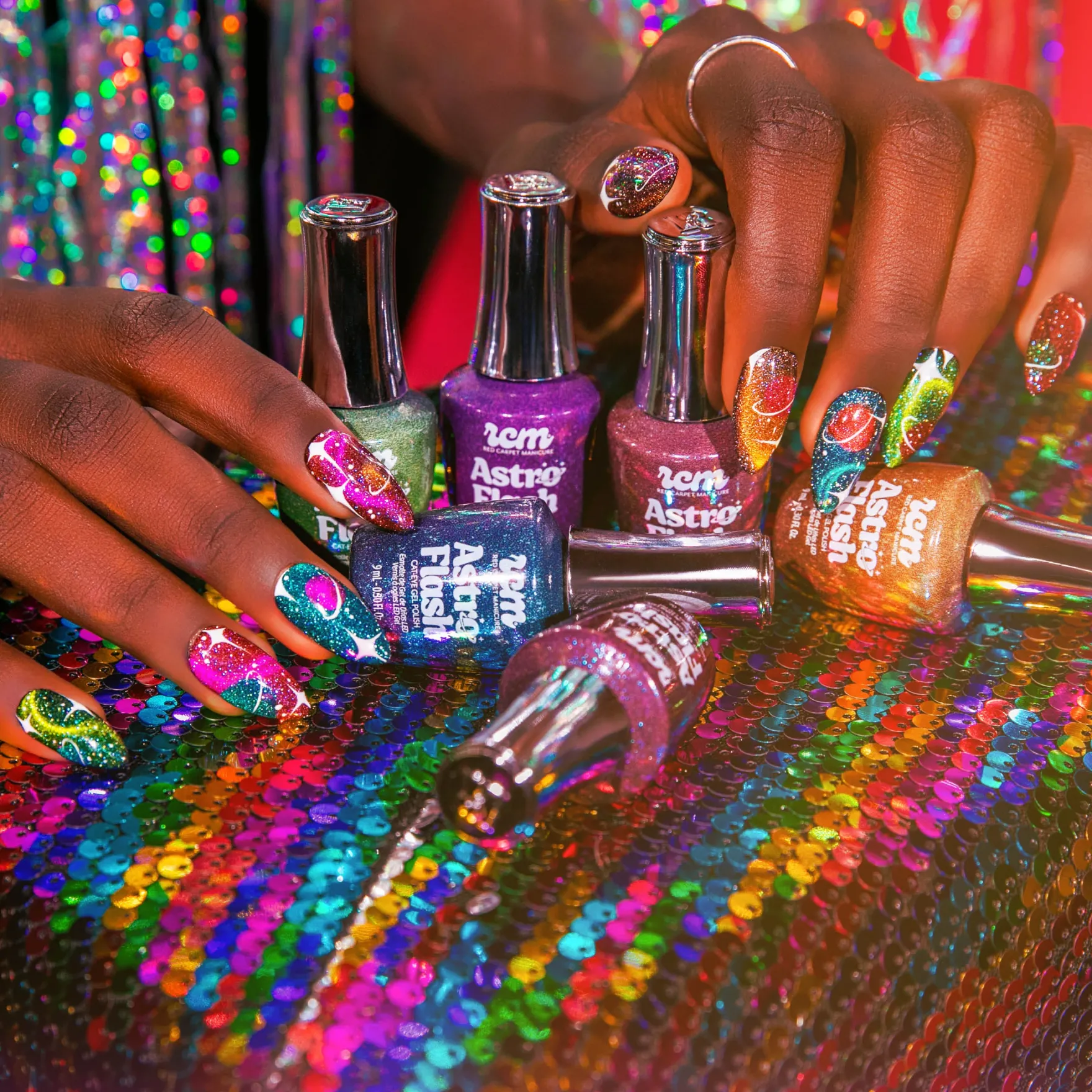 Astro Flash Cat-Eye Gel Polish Galactic Cowgirl