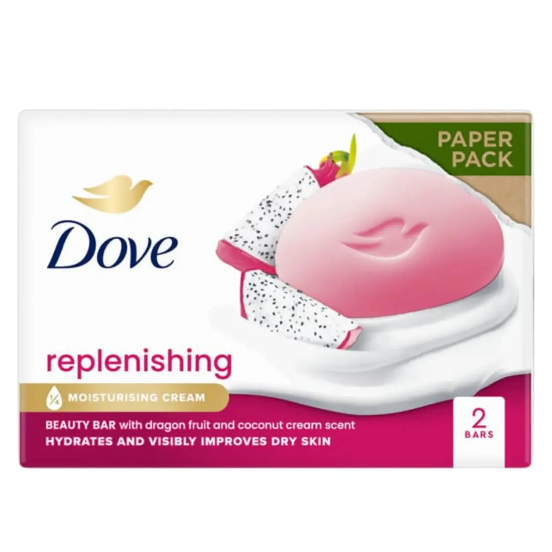 Beauty Bar Replenishing Dragon Fruit and Coconut Cream 2-Pack