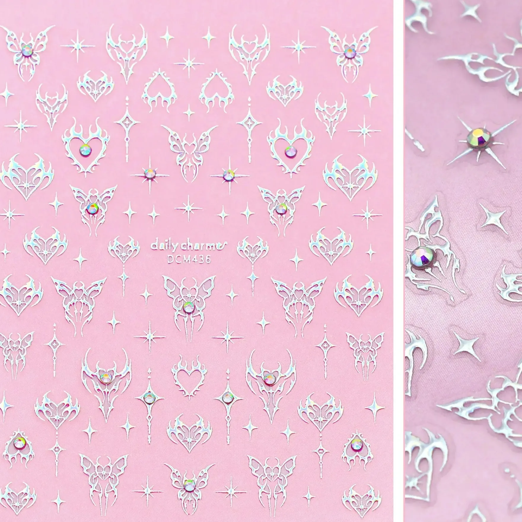 Bejeweled Nail Art Sticker Angelfire Flutter