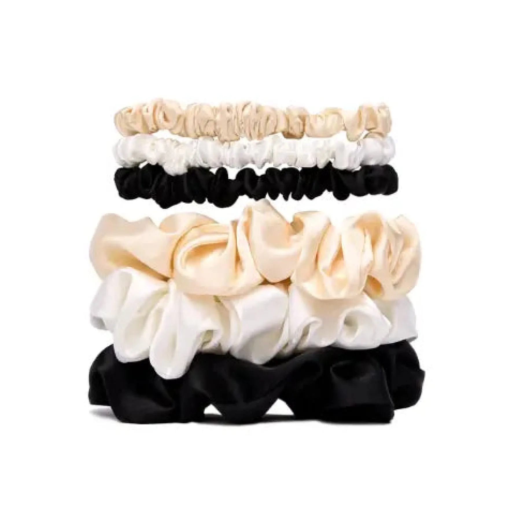 Big and Small Satin Scrunchies Set
