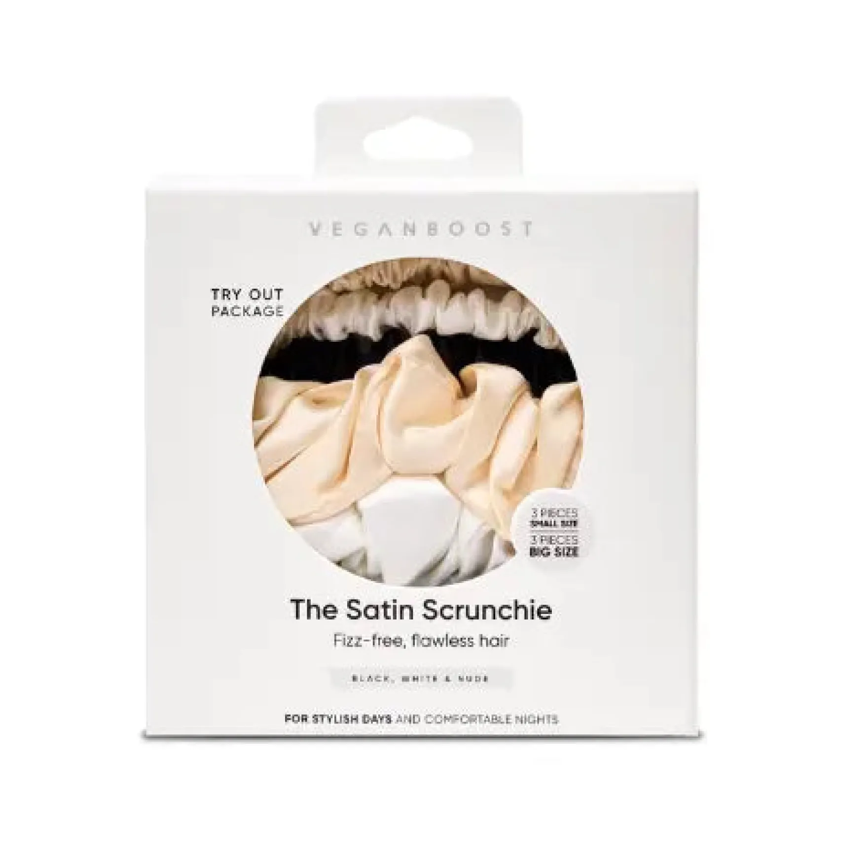 Big and Small Satin Scrunchies Set
