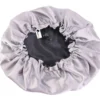 Black/Grey Satin Hair Bonnet Reversable