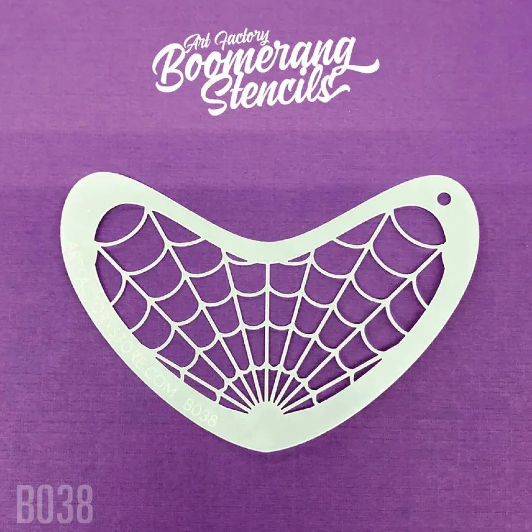 Boomerang Face Paint Stencil By Art Factory Spider Web