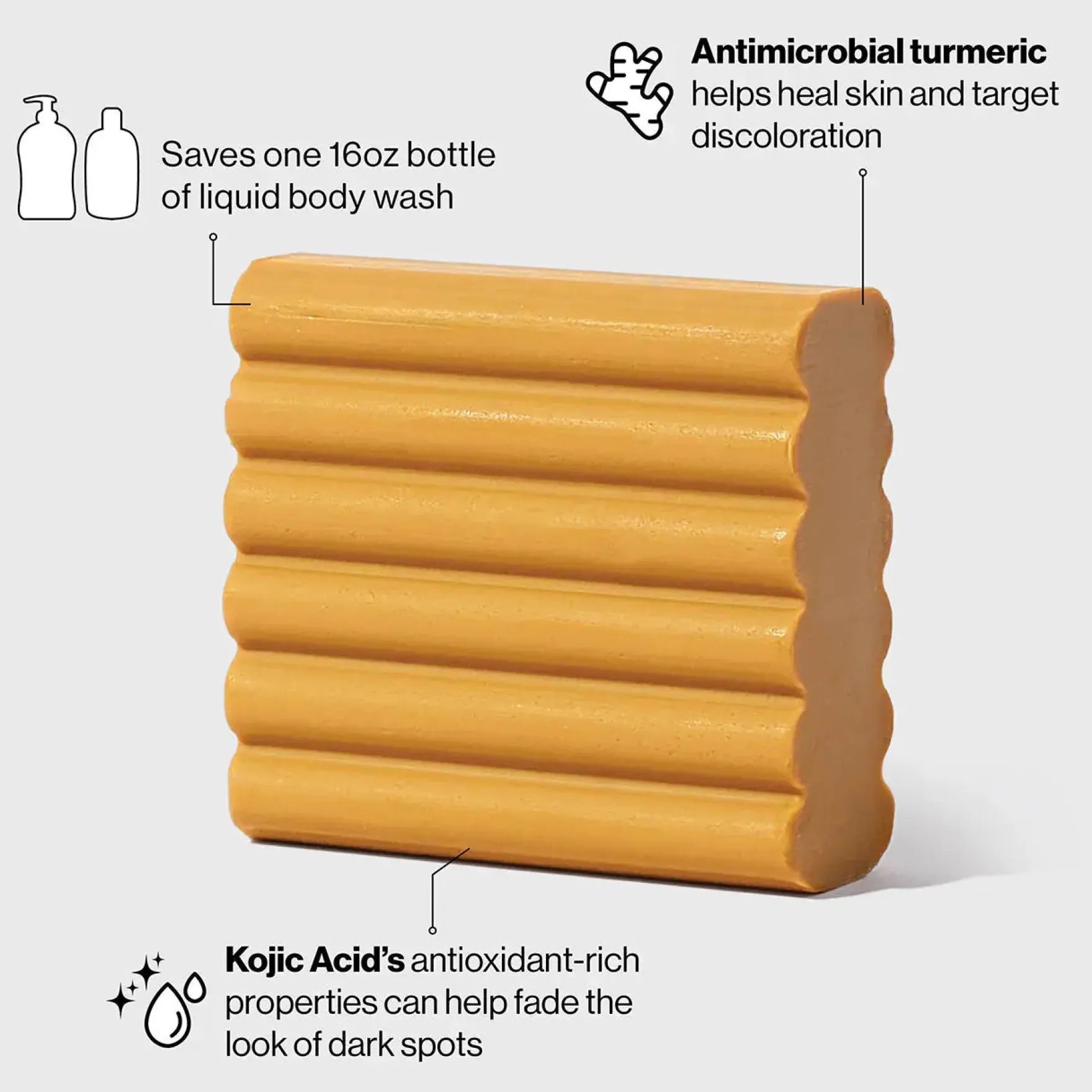 Brightening Kojic Acid Solid Face & Body Wash