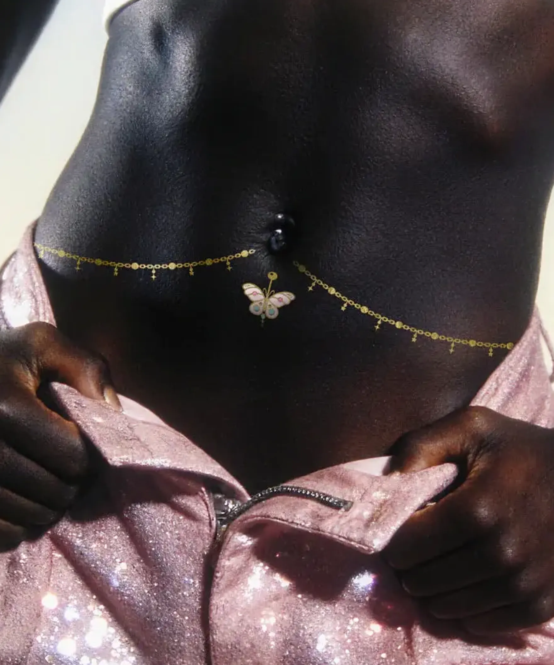 Butterfly Belly Chain and Ring Bodybond