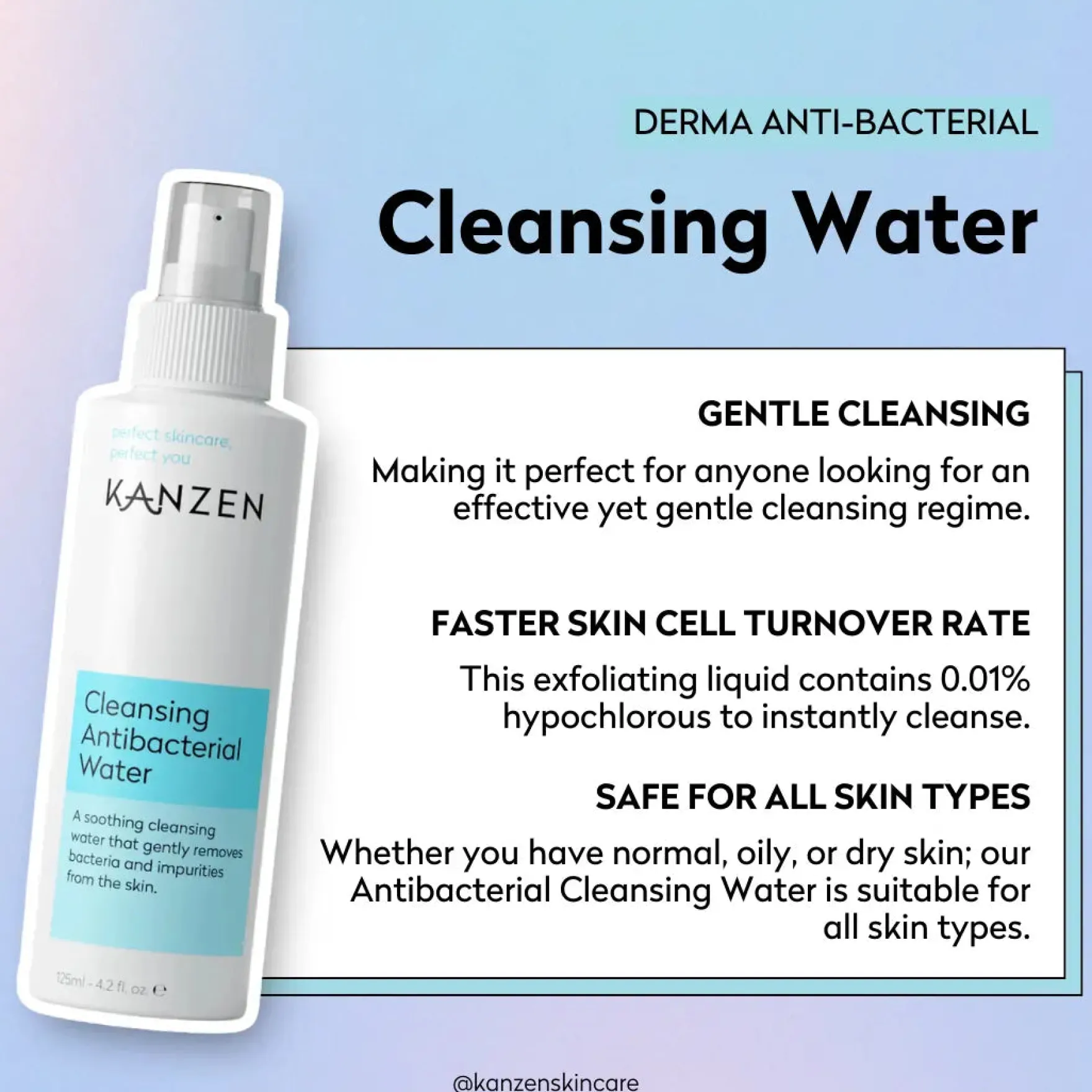 Cleansing Antibacterial Water 30 ml.
