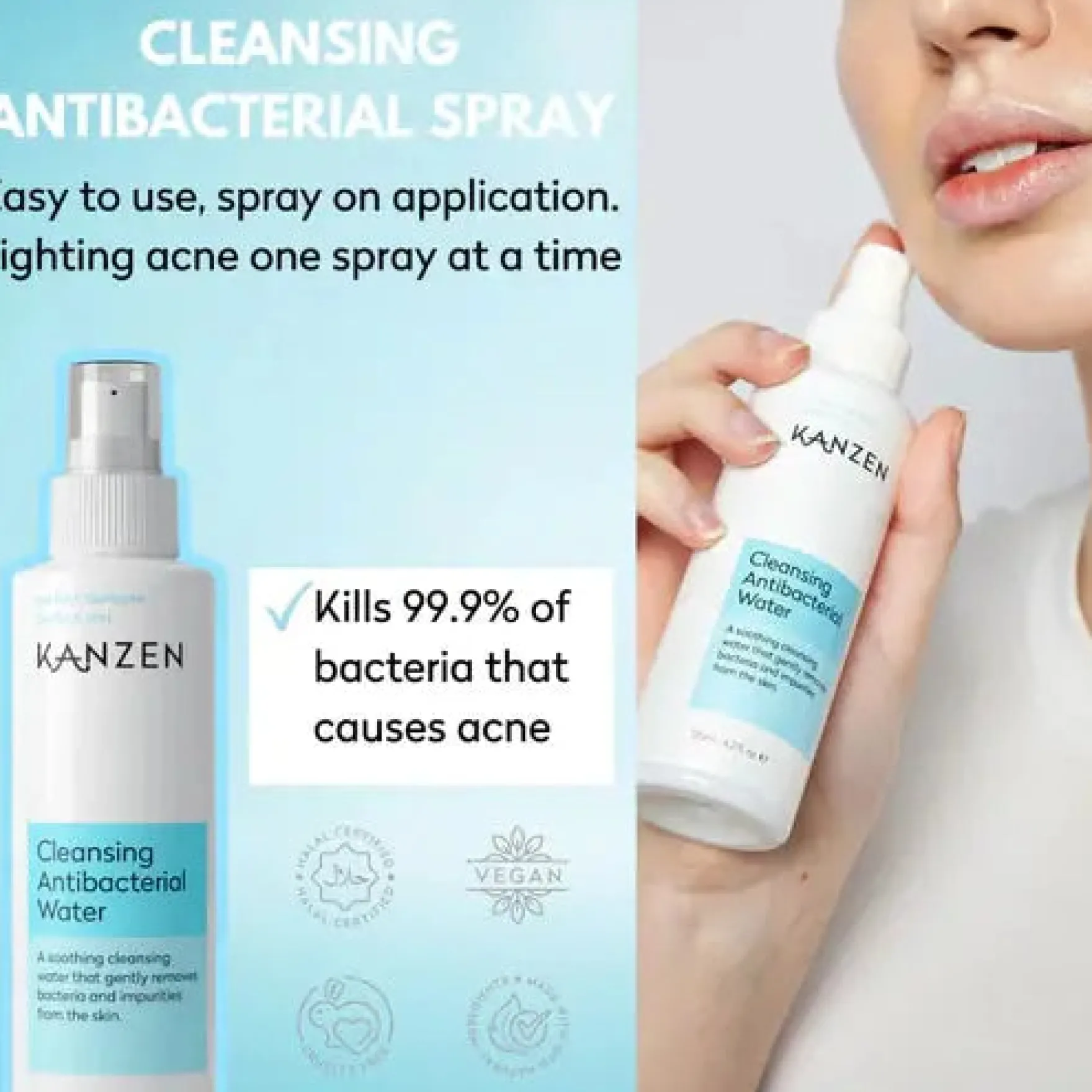 Cleansing Antibacterial Water 30 ml.