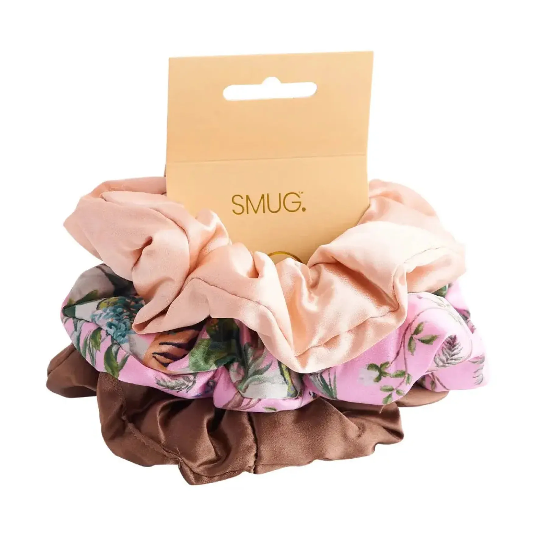 Cloud Oversized Satin Scrunchies Caramel