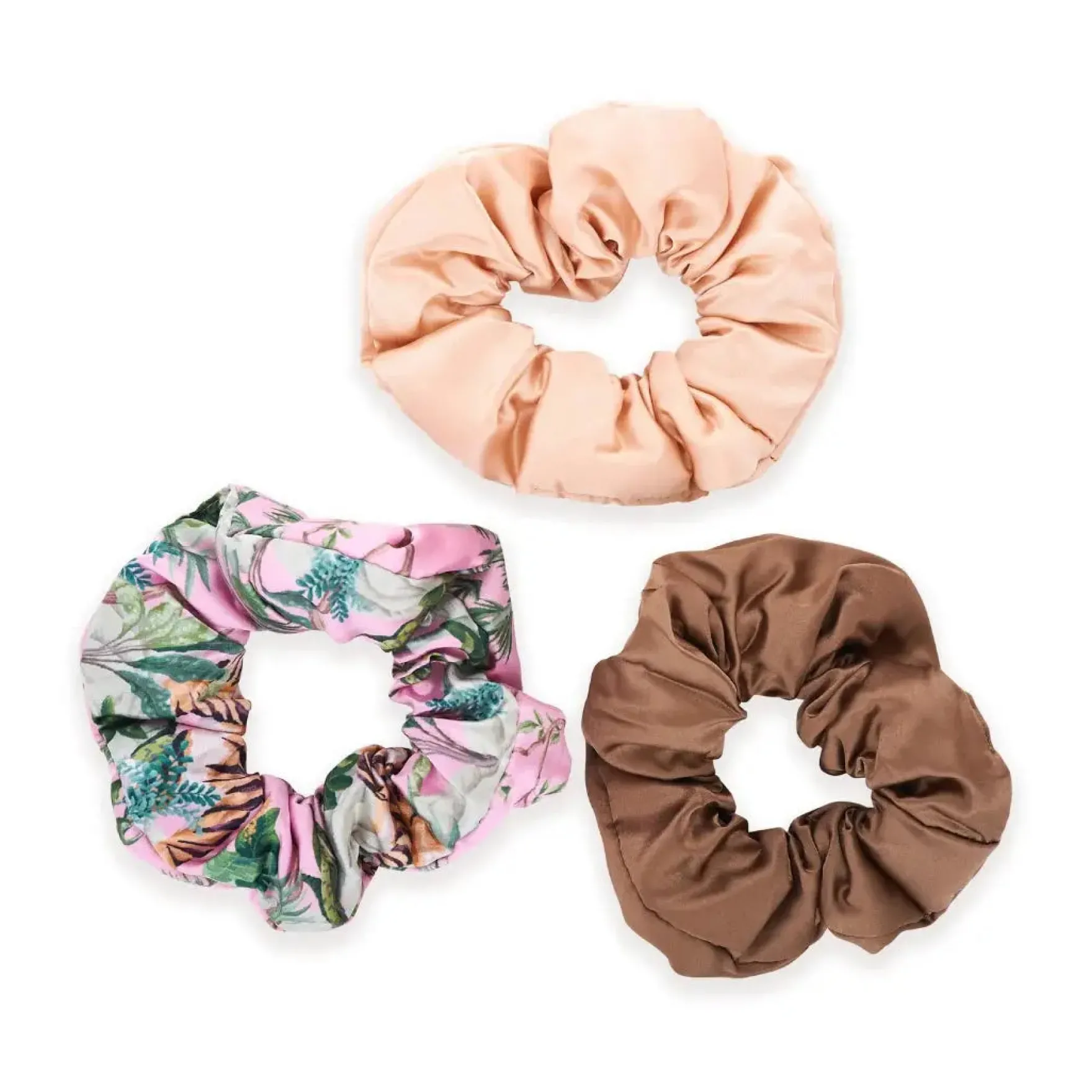 Cloud Oversized Satin Scrunchies Caramel