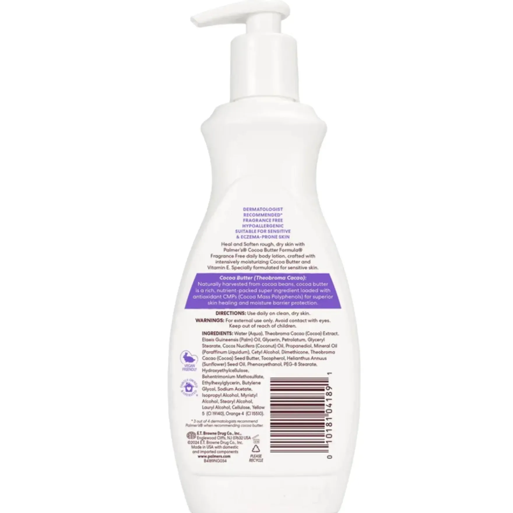 Cocoa Butter Formula Lotion Fragrance Free 400 ml