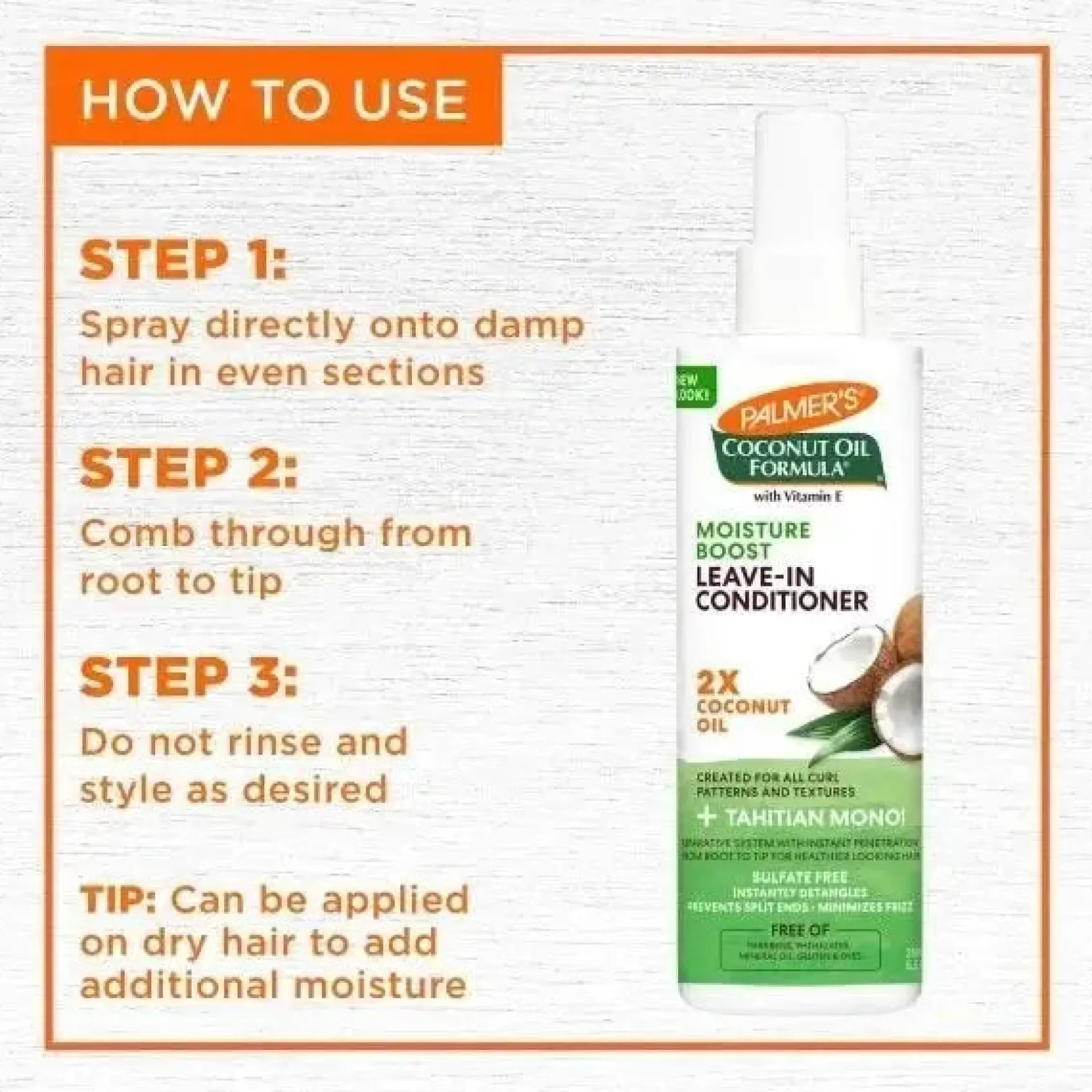 Coconut Oil Formula Moisture Boost Leave In Conditioner