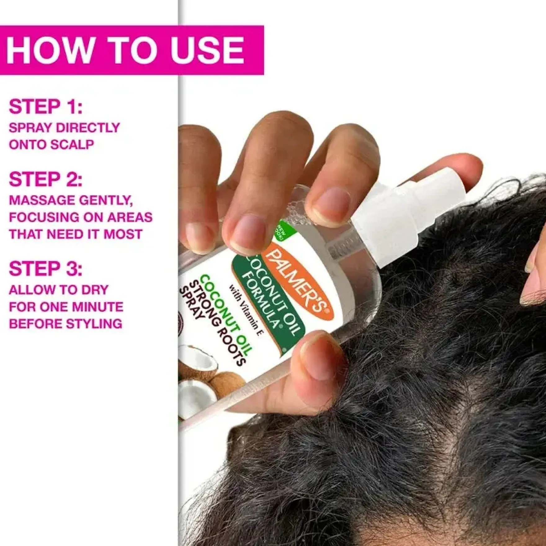 Coconut Oil Formula Moisture Boost Strong Roots Spray