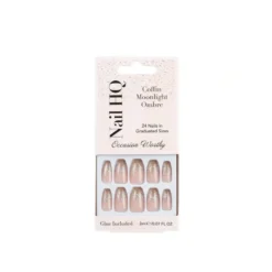Coffin Moonlight Ombre Nails
