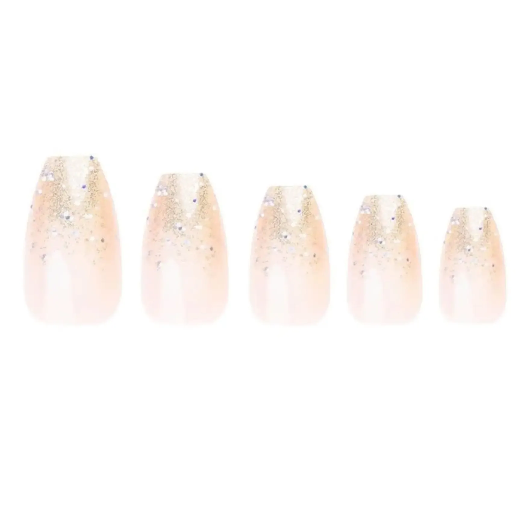 Coffin Moonlight Ombre Nails