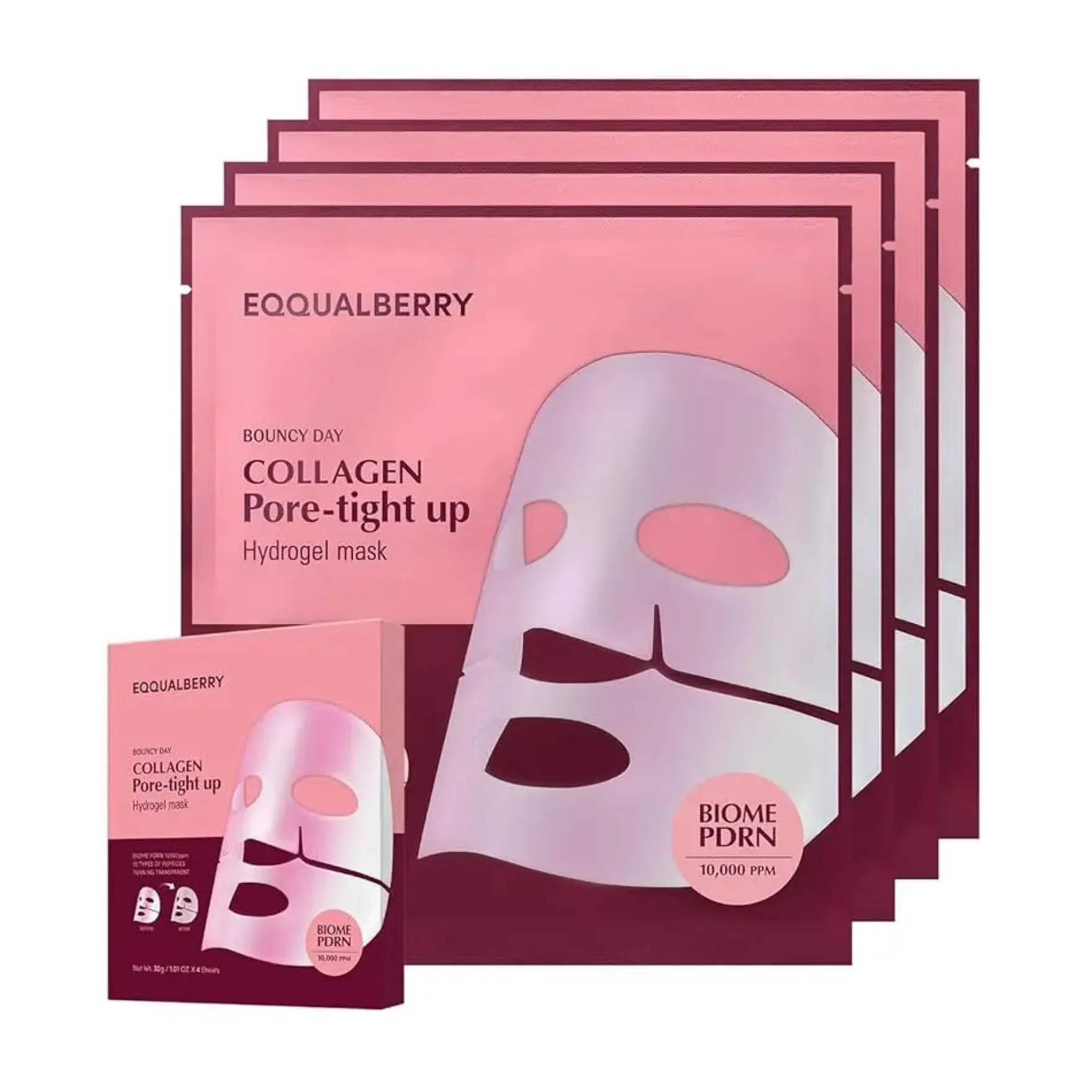 Collagen Pore-Right Up Hydrogel Mask 4-Pack