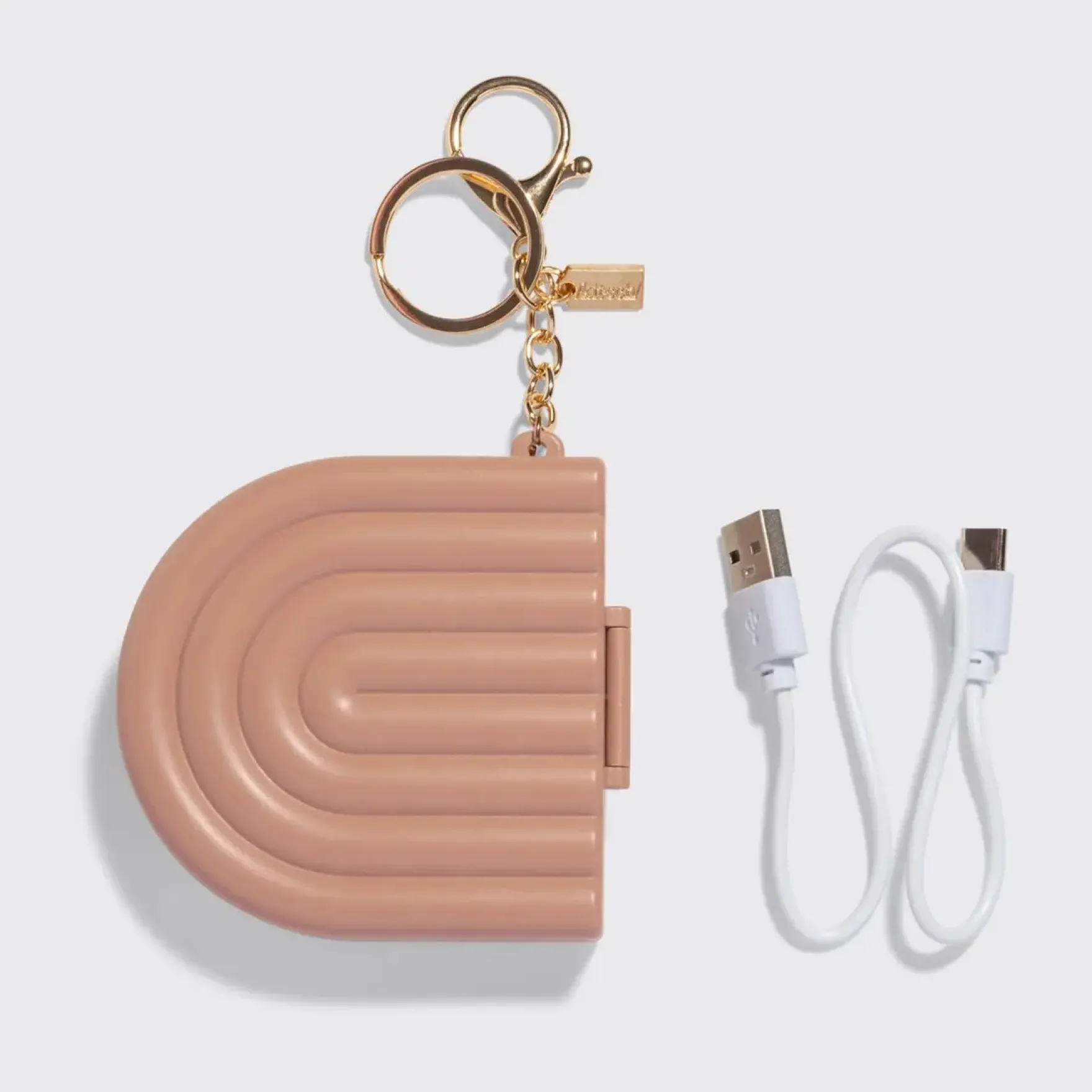 Compact Mirror Keychain Terracotta