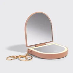 Compact Mirror Keychain Terracotta