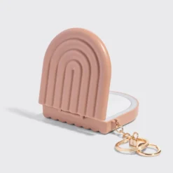 Compact Mirror Keychain Terracotta