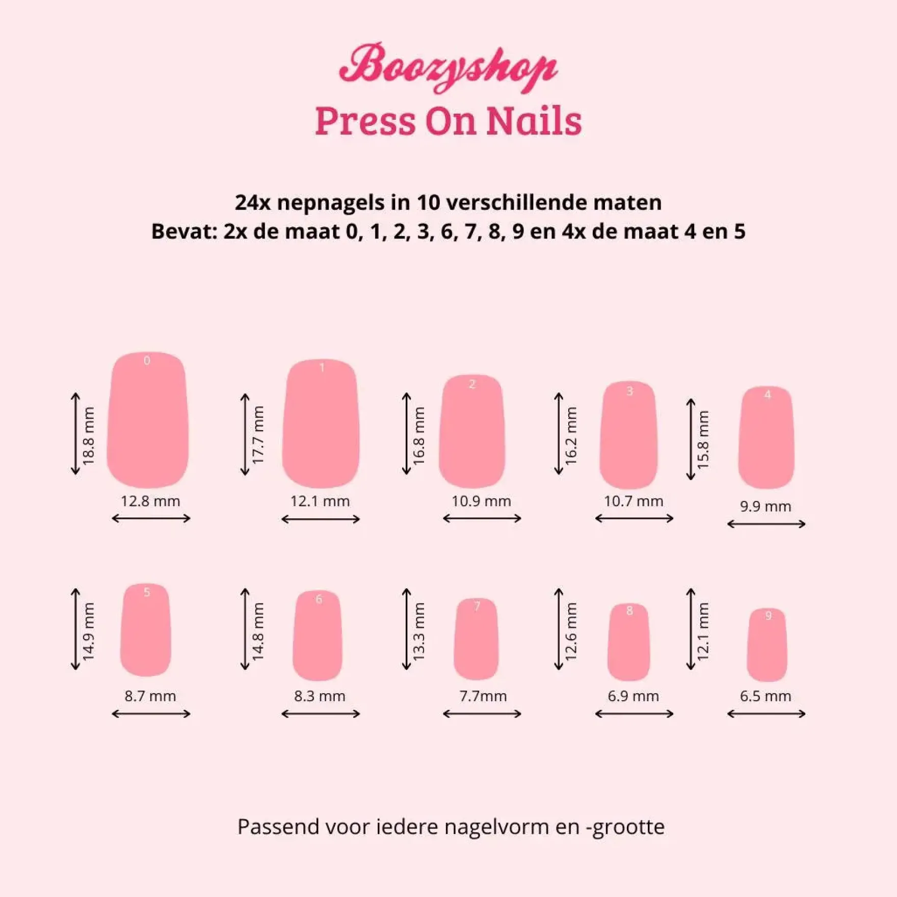 Complete Press On French Nails Set Ombre Soft Pink