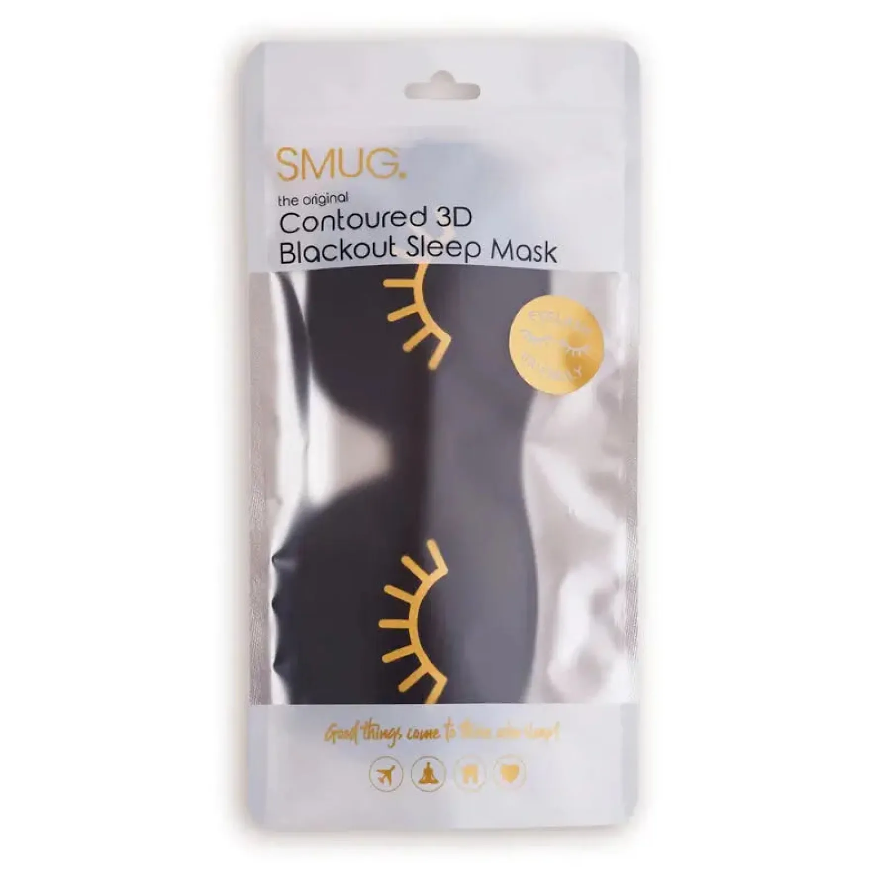 Contoured 3D Blackout Sleep Mask Wink Black