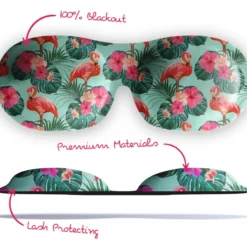 Contoured 3D Blackout Sleep Mask Flamingo