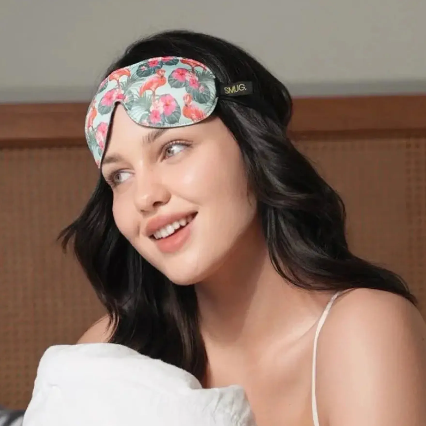 Contoured 3D Blackout Sleep Mask Flamingo