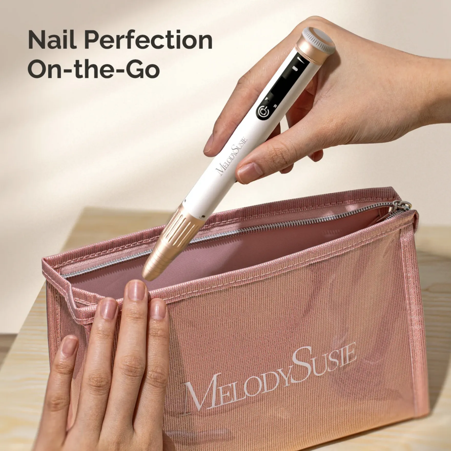 Cordless & Stepless Speed Rechargeable Nail Drill SM220G White