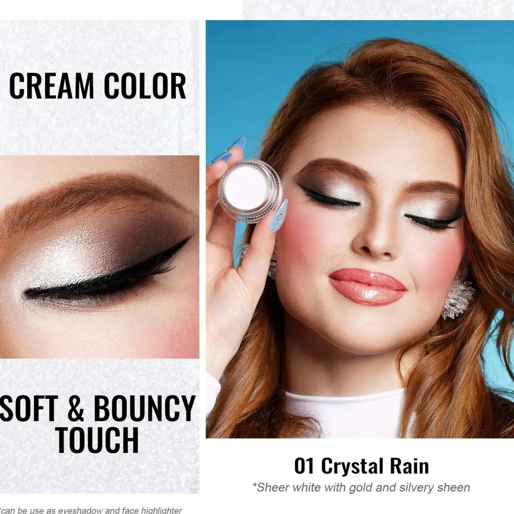 Cream Color Eyeshadow 01 Crystal Rain