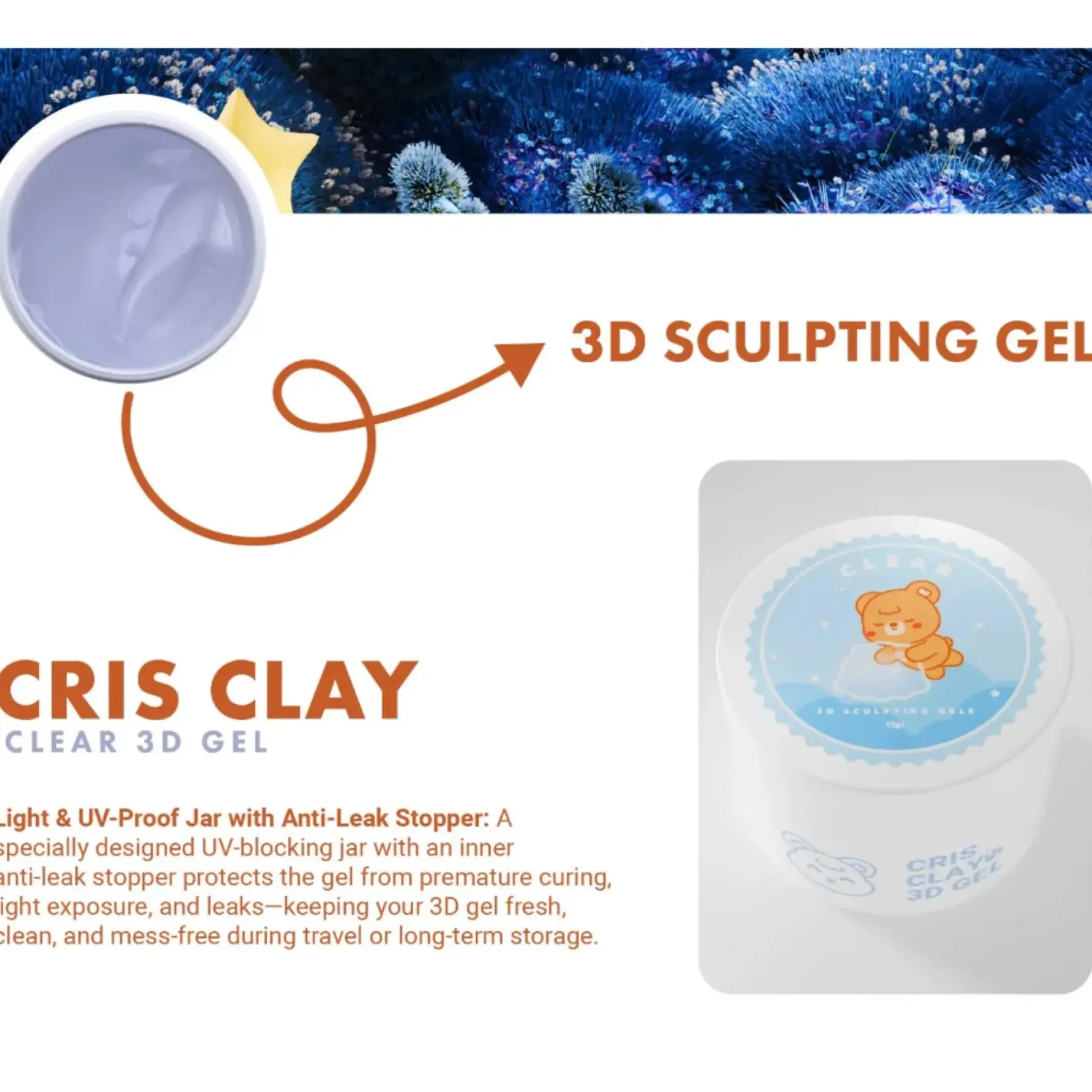 Cris Clay Korean Clear 3D Gel
