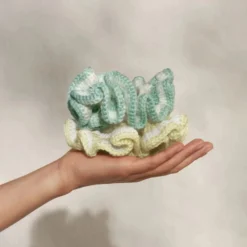 Crochet Scrunchie Seafoam Blue