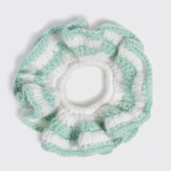 Crochet Scrunchie Seafoam Blue