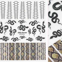 3D Embossed Nail Art Sticker Holo Sunbeam Snake