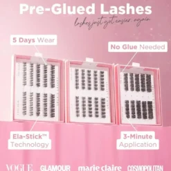 Dark Cocoa Pre Glued Lashes Set