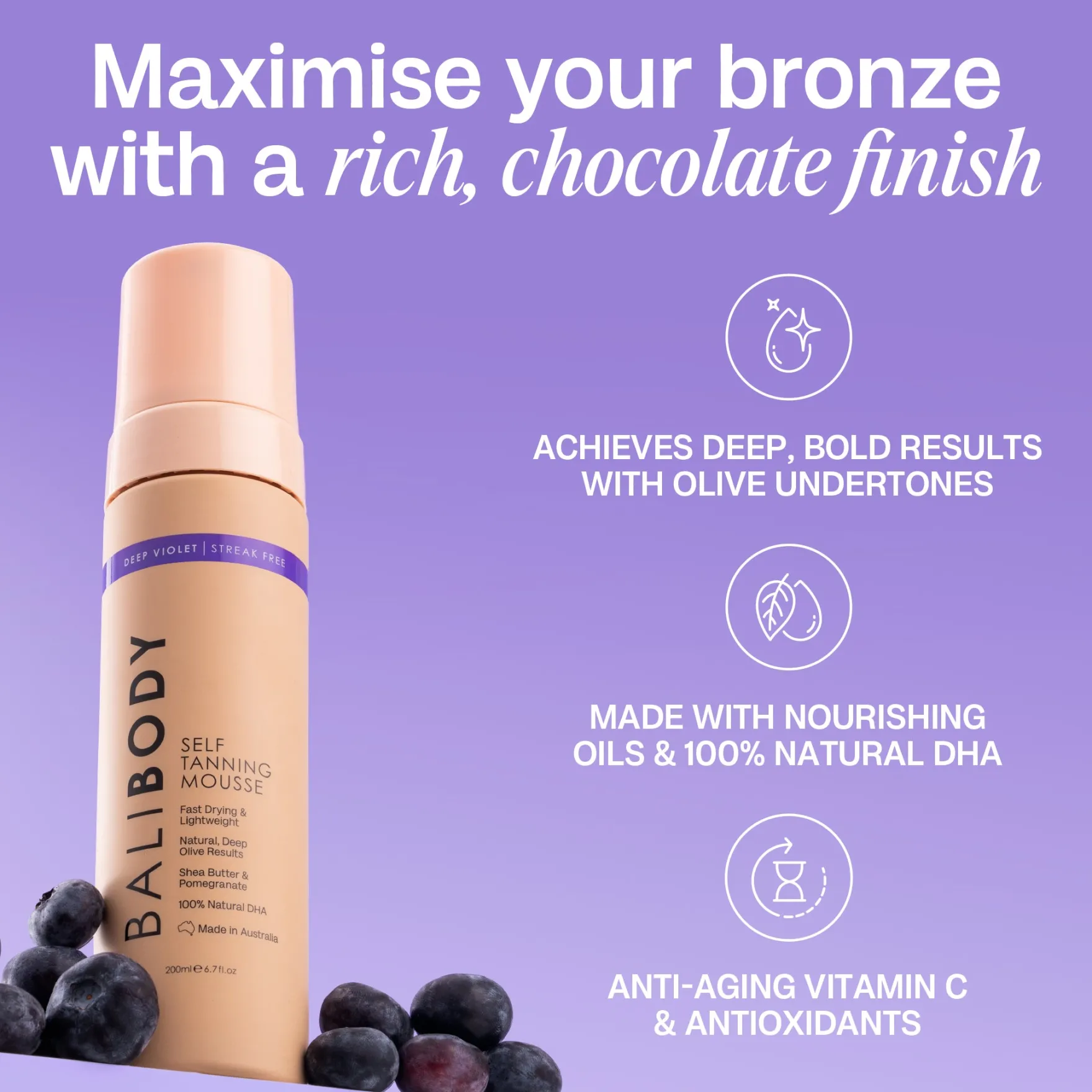 Deep Violet Self Tanning Mousse