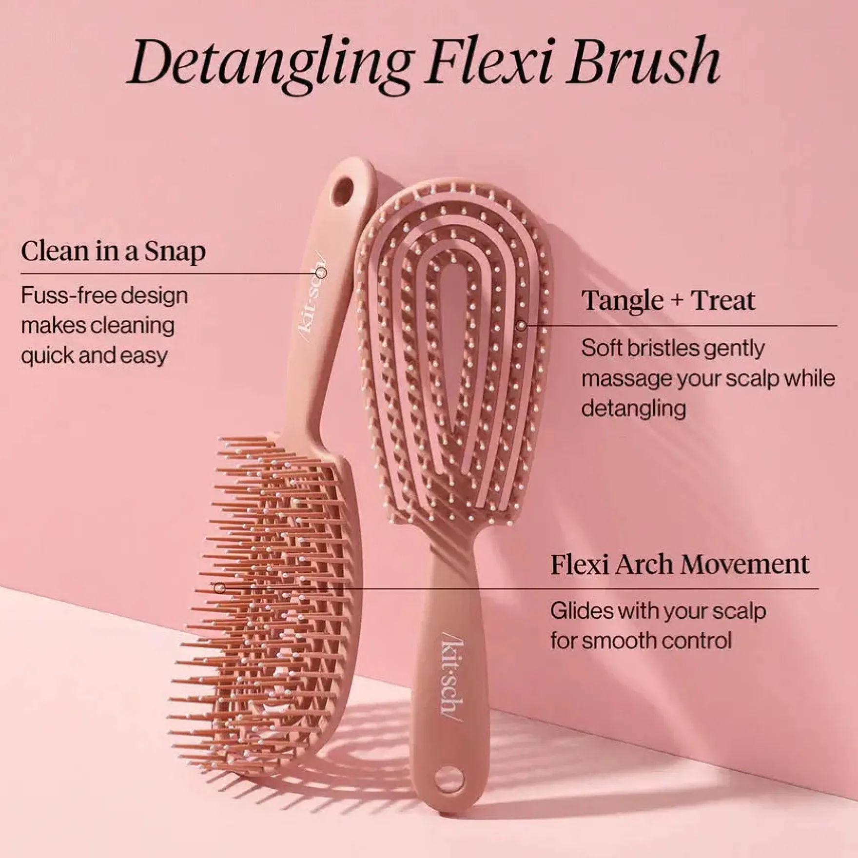 Detangling Flexi Brush Terracotta